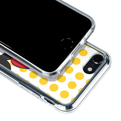 Disney Minnie Mouse Profile Yellow Dots iPhone SE (2nd & 3rd Gen) Clear Case