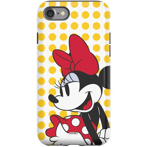 Disney Minnie Mouse Profile Yellow Dots iPhone SE (2nd & 3rd Gen) Pro Case