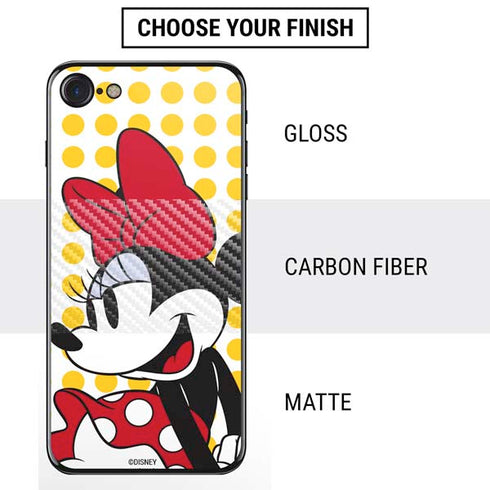 Disney Minnie Mouse Profile Yellow Dots iPhone SE (2nd & 3rd Gen) Skin