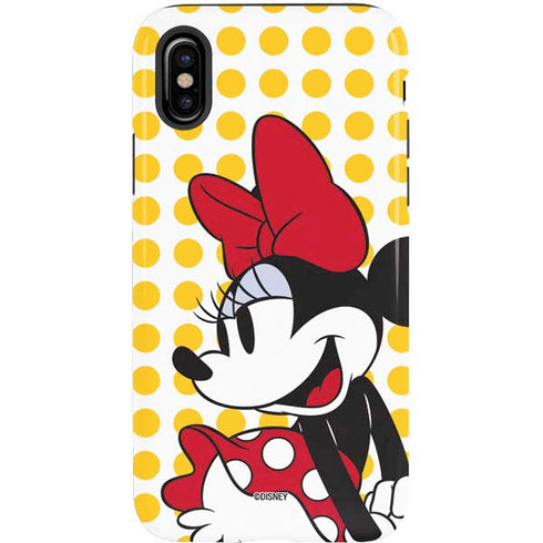 Disney Minnie Mouse Profile Yellow Dots iPhone X Pro Case