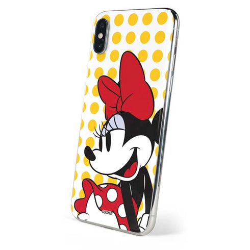 Disney Minnie Mouse Profile Yellow Dots iPhone X Skin