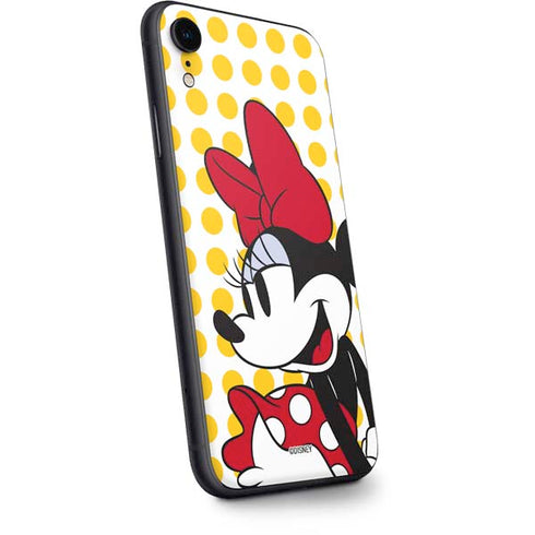 Disney Minnie Mouse Profile Yellow Dots iPhone XR Skin