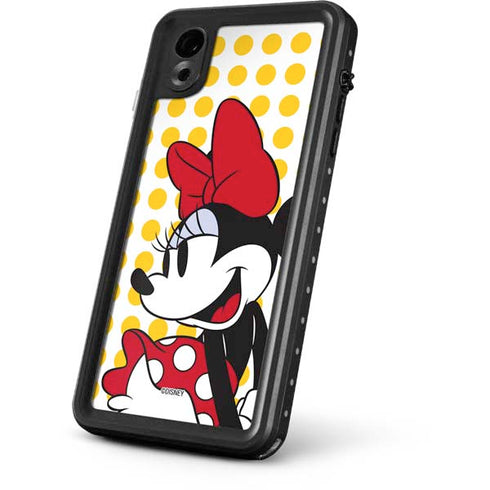 Disney Minnie Mouse Profile Yellow Dots iPhone XR Waterproof Case
