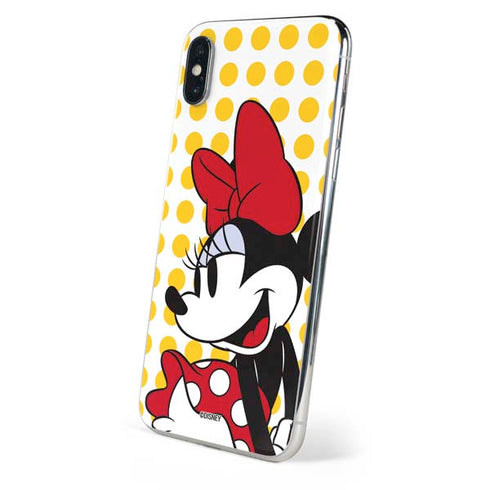 Disney Minnie Mouse Profile Yellow Dots iPhone XS Max Skin