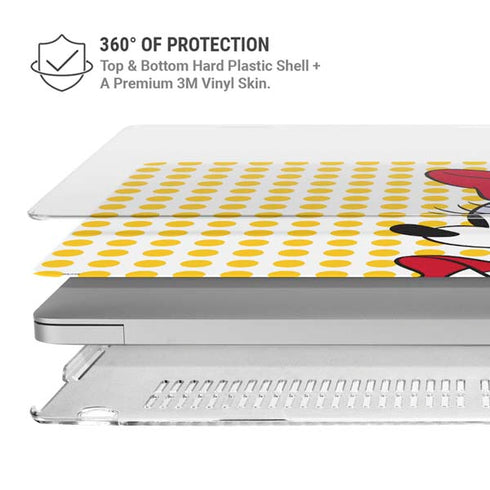 Disney Minnie Mouse Profile Yellow Dots MacBook Air 13in M1 (2021) Case plus Skin