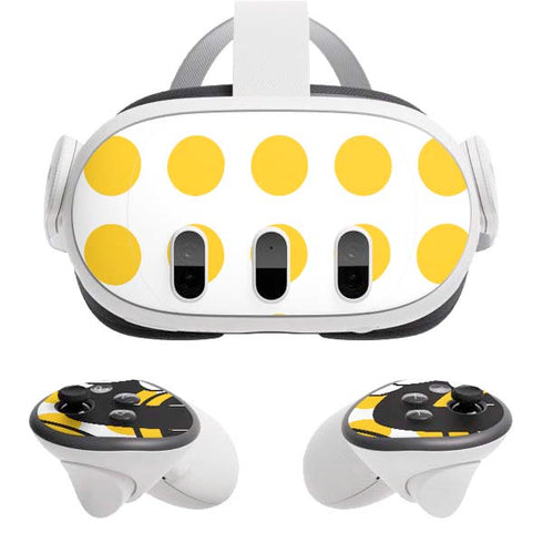 Disney Minnie Mouse Profile Yellow Dots Meta Quest 3 Skin