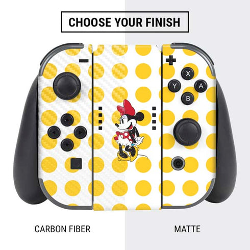 Disney Minnie Mouse Profile Yellow Dots Nintendo Switch Bundle Skin