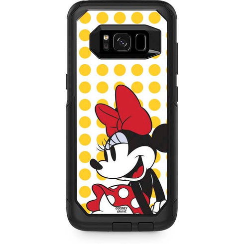 Disney Minnie Mouse Profile Yellow Dots Otterbox Commuter Galaxy Skin