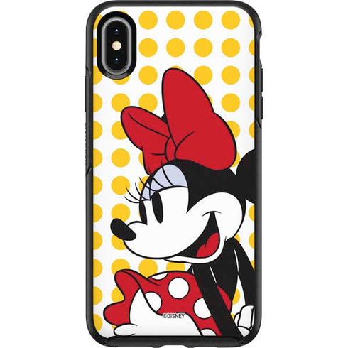 Disney Minnie Mouse Profile Yellow Dots Otterbox Symmetry iPhone Skin
