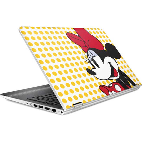 Disney Minnie Mouse Profile Yellow Dots HP Pavilion Skin