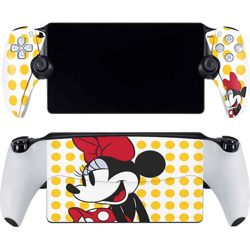 Disney Minnie Mouse Profile Yellow Dots PlayStation Portal Remote Player Skin
