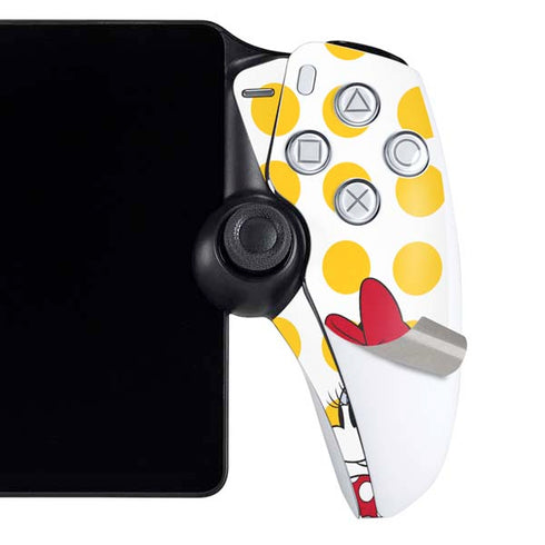 Disney Minnie Mouse Profile Yellow Dots PlayStation Portal Remote Player Skin