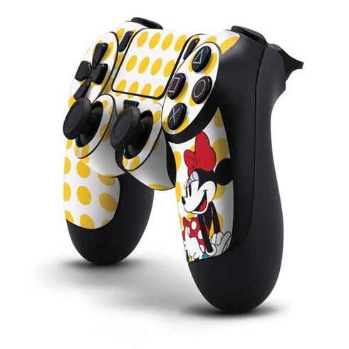 Disney Minnie Mouse Profile Yellow Dots PS4 Controller Skin