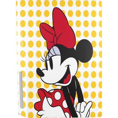 Disney Minnie Mouse Profile Yellow Dots PS5 Console Skin