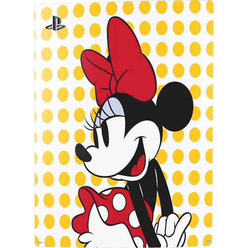 Disney Minnie Mouse Profile Yellow Dots PS5 Digital Edition Console Skin