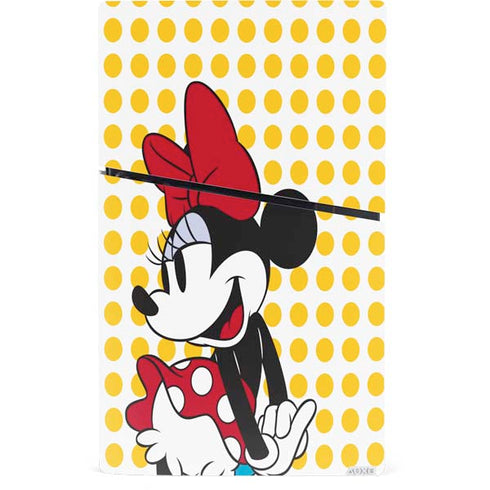 Disney Minnie Mouse Profile Yellow Dots PS5 Slim Digital Edition Console Skin