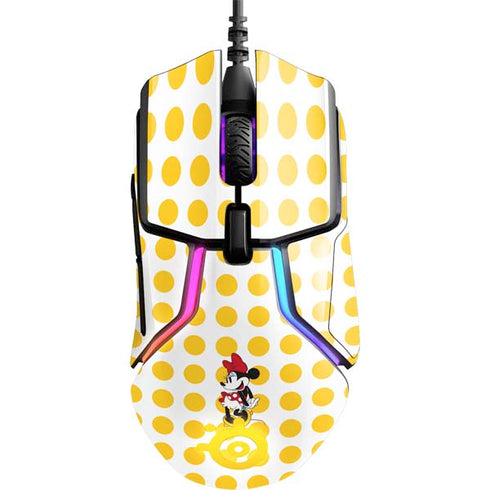 Disney Minnie Mouse Profile Yellow Dots SteelSeries Rival 600 Gaming Mouse Skin
