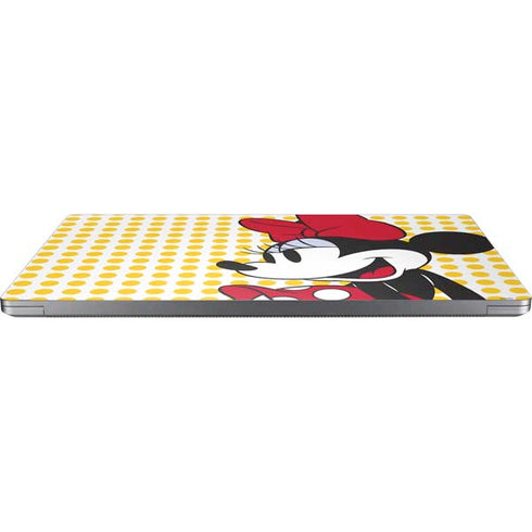 Disney Minnie Mouse Profile Yellow Dots Universal Laptop 17in (13.8 x 10in) Skin