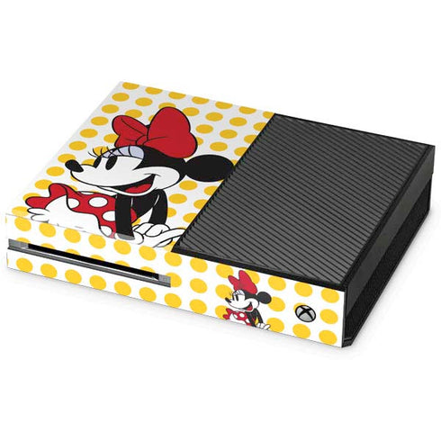 Disney Minnie Mouse Profile Yellow Dots Xbox One Console Skin