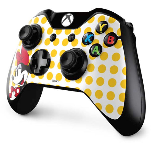 Disney Minnie Mouse Profile Yellow Dots Xbox One Controller Skin