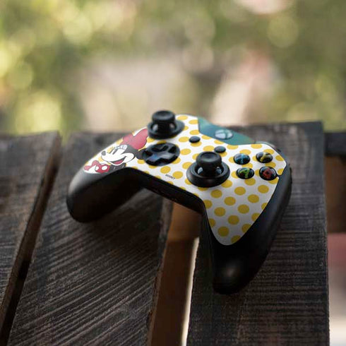 Disney Minnie Mouse Profile Yellow Dots Xbox One Controller Skin
