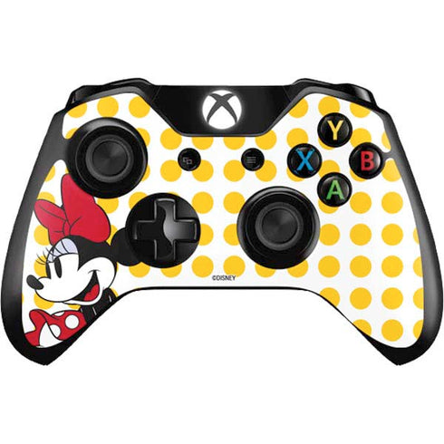 Disney Minnie Mouse Profile Yellow Dots Xbox One Controller Skin