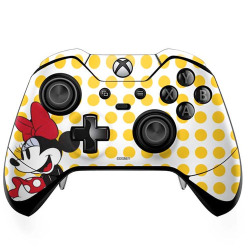 Disney Minnie Mouse Profile Yellow Dots Xbox One Elite Controller Skin