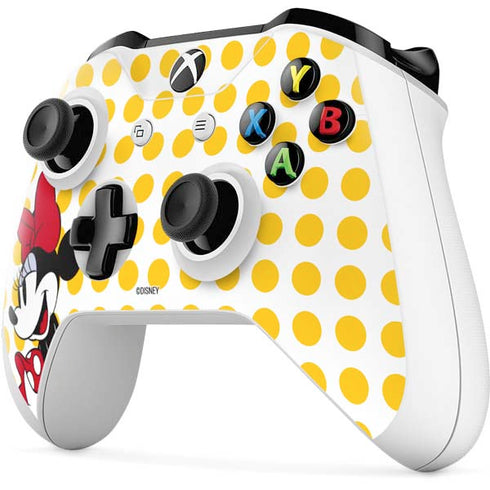 Disney Minnie Mouse Profile Yellow Dots Xbox One S Controller Skin