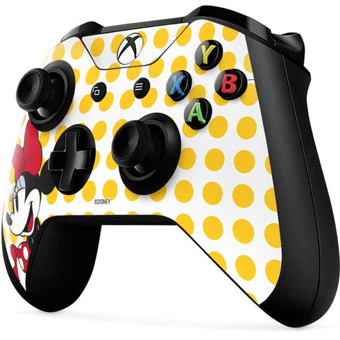 Disney Minnie Mouse Profile Yellow Dots Xbox One X Controller Skin