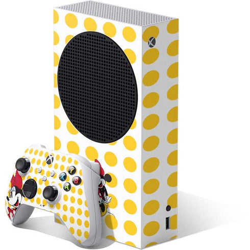 Disney Minnie Mouse Profile Yellow Dots Xbox Series S Bundle Skin
