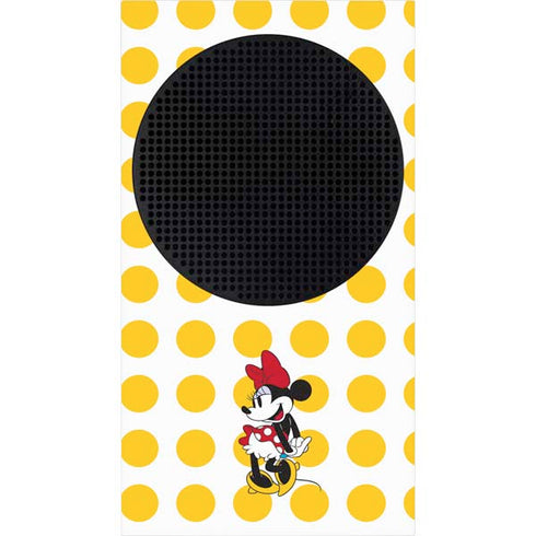 Disney Minnie Mouse Profile Yellow Dots Xbox Series S Console Skin