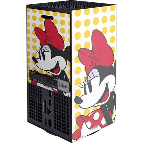 Disney Minnie Mouse Profile Yellow Dots Xbox Series X Console Skin