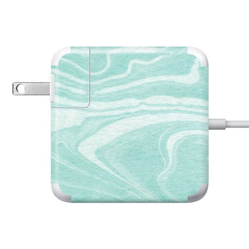 Mint Marbling 85W Power Adapter (15 and 17 inch MacBook Pro Charger) Skin