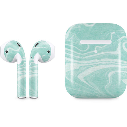 Mint Marbling Apple AirPods 2 Skin