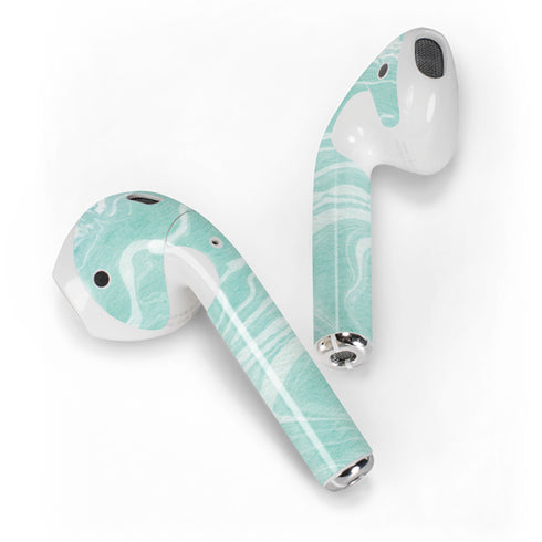 Mint Marbling Apple AirPods 2 Skin