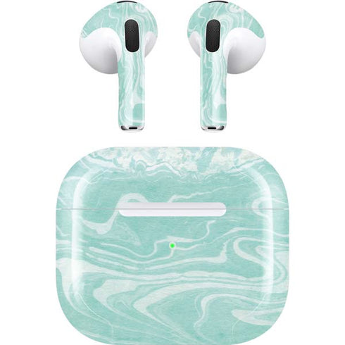 Mint Marbling Apple AirPods (3rd Gen 2021) Skin