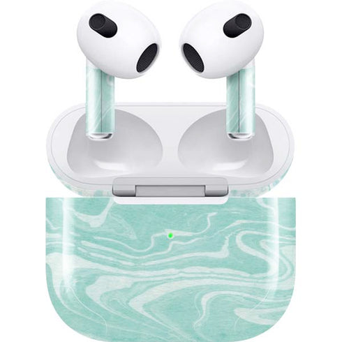 Mint Marbling Apple AirPods (3rd Gen 2021) Skin