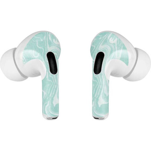 Mint Marbling Apple AirPods Pro Skin