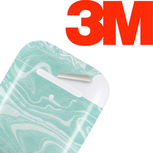 Mint Marbling Apple AirPods Skin