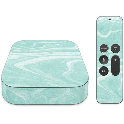 Mint Marbling Apple TV Skin