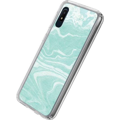 Mint Marbling Galaxy A10e Clear Case