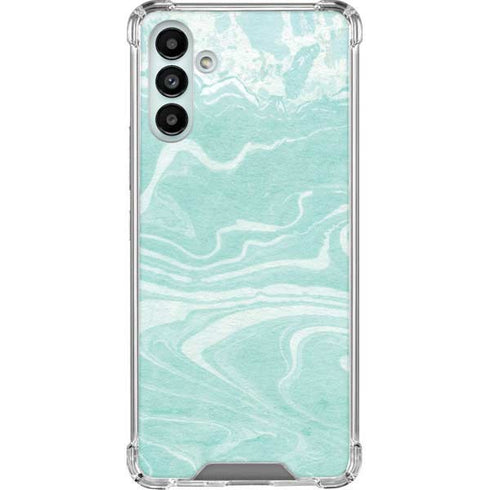 Mint Marbling Galaxy A13 5G Clear Case