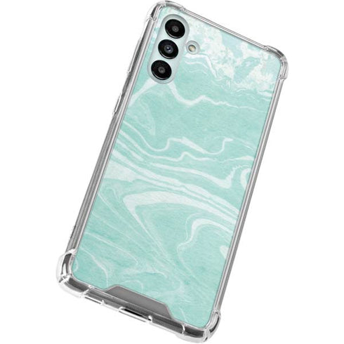 Mint Marbling Galaxy A13 5G Clear Case