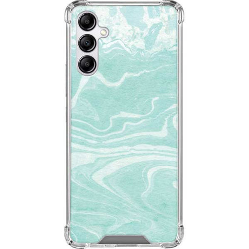 Mint Marbling Galaxy A14 5G Clear Case