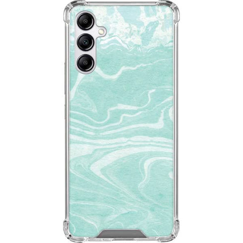 Mint Marbling Galaxy A15 5G Clear Case