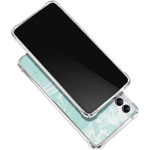 Mint Marbling Galaxy A15 5G Clear Case
