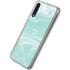 Mint Marbling Galaxy A50 Clear Case