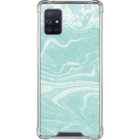 Mint Marbling Galaxy A51 5G Clear Case
