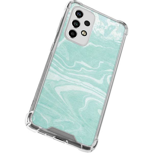 Mint Marbling Galaxy A53 5G Clear Case