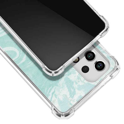 Mint Marbling Galaxy A53 5G Clear Case